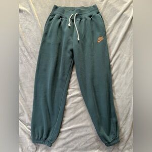 Nike Women's Blue Joggers w/ Orange Logo